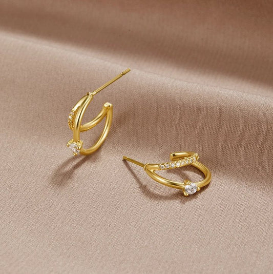 Artie Crystallia Gold Earrings